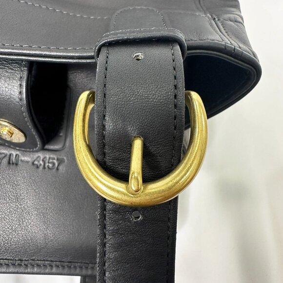 Vintage Coach 4157 SoHo Waverly Buckle Shoulder Bag Black Leather NWOT - Picture 12 of 16